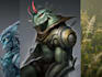 draw a fantasy creature, monster, alien in my style