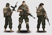 draw 2d game art military character design