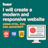 a modern and responsive website using HTML, CSS, and javascript