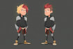 design a 2d cartoon character