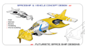 draw sci fi spaceship concept art or vehicle design