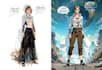 make an design and illustration of comic character