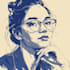create a portrait print linocut style digital art