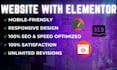 build responsive and stunning wordpress website using elementor