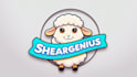 design sheep mascot logo with express delivery