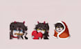 create furry pixel game art ref sheet anthro character sprite design line work