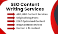 do SEO content writing with aeo, GEO, aio, on page and off page backlinks