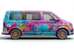 draw car wrap design, vehicle wrap design, van wrap design