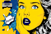 draw a retro pop art roy lichtenstein style