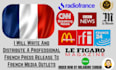 write and distribute a professional french press release to french media outlets