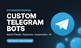 develop a custom telegram bot in python for your business