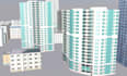 draft urban planning and architectural site plans on autocad and 3d rendering