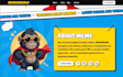 design meme coin landing page, crypto website, meme coin website, token website