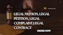 do legal research write legal motion petition legal complaints legal contract
