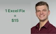 fix one excel formula, layout issue or dropdown