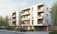 design apartment building, condominium, low rise building and render