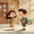 make a  children book cover illustration