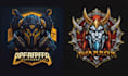 create esports warrior mascot logo vector illustration design