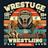 design high quality wrestling logo with t shirt design