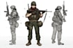 draw 2d game art military character design