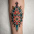 do premium trash polka design , sleeve tattoo