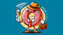 design a retro doughnut mascot logo creative concept
