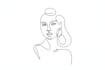 draw modern minimal line art illustration