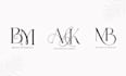 design an elegant modern wedding logo, monogram, or initials