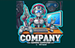 high quality robot head mascot logo with express delivery