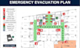 design fire exit and emergency evacuation plan, maps, diagram