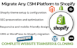 migrate any cms to shopify wordpress to shopify website transfer copy clone