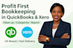 do setup, cleanup, bank reconciliation and bookkeeping in quickbooks online zero