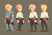 design a 2d cartoon character