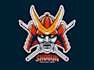 design proffesional samurai logo
