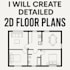 draft house plan, elevation and section