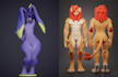 imaginary 3d character, 3d vrchat model,stylized cartoon,fursona 3d animate,nsfw