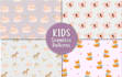 make cute kids babies seamless patterns textile prints