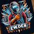 design high quality welder mascot logo with t shirt design
