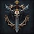 draw unique medieval fantasy game, rpg, mmo game logo