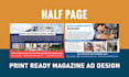 design full half quarter page print ready magazine ad