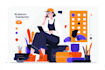 create a illustration of people modern flat vector style