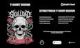 create unique custom skull streetwear t shirt design