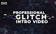 create a professional glitch intro video with sound fx