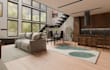 restore 3d modern building exterior,loft interior,villa rendering,duplex design