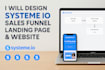 design systeme io sales funnel, systeme io landing page, systeme io website