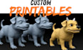 convert 2d to 3d printable model custom characters logo creatures figurine stl