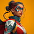 drawing custom superhero character in action