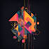 create abstract geometric digital art