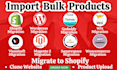 import and upload bulk products by CSV migrate godaddy woocommerce to shopify
