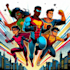 make superhero character in comic style concept art